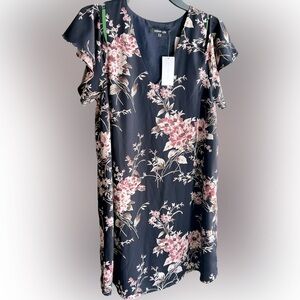 Nwt Sugar + lipz midi dress with cold shoulder